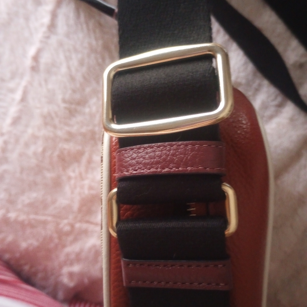 Coach Signature Crossbody Bag with Orange Accent - Picture 8 of 9